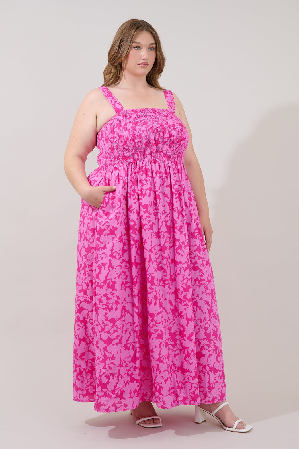 Lenna Smocked Maxi Dress Petunia Curve