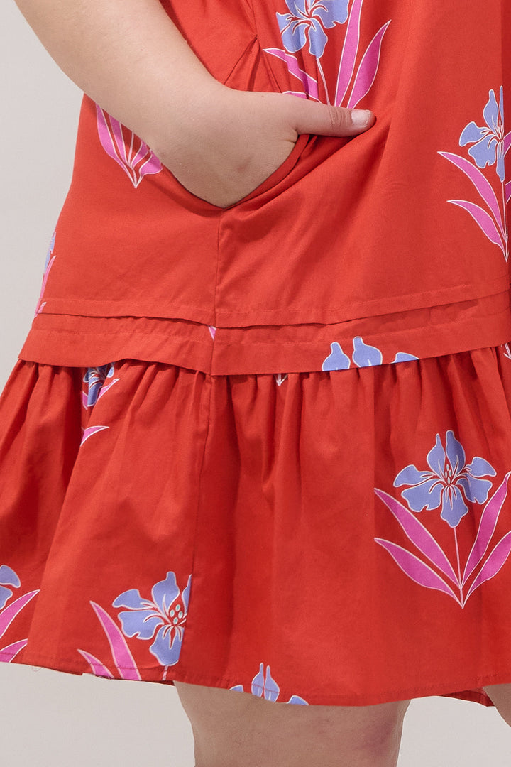 Reani Shift Mini Dress Floral Curve