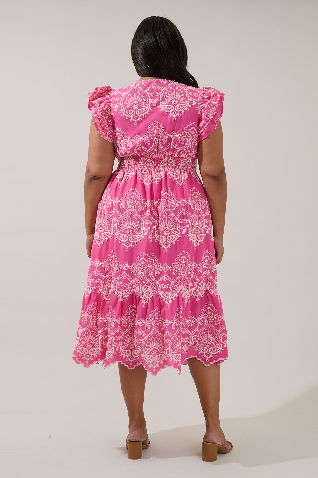 Zayla Midi Dress Eyelet Curve