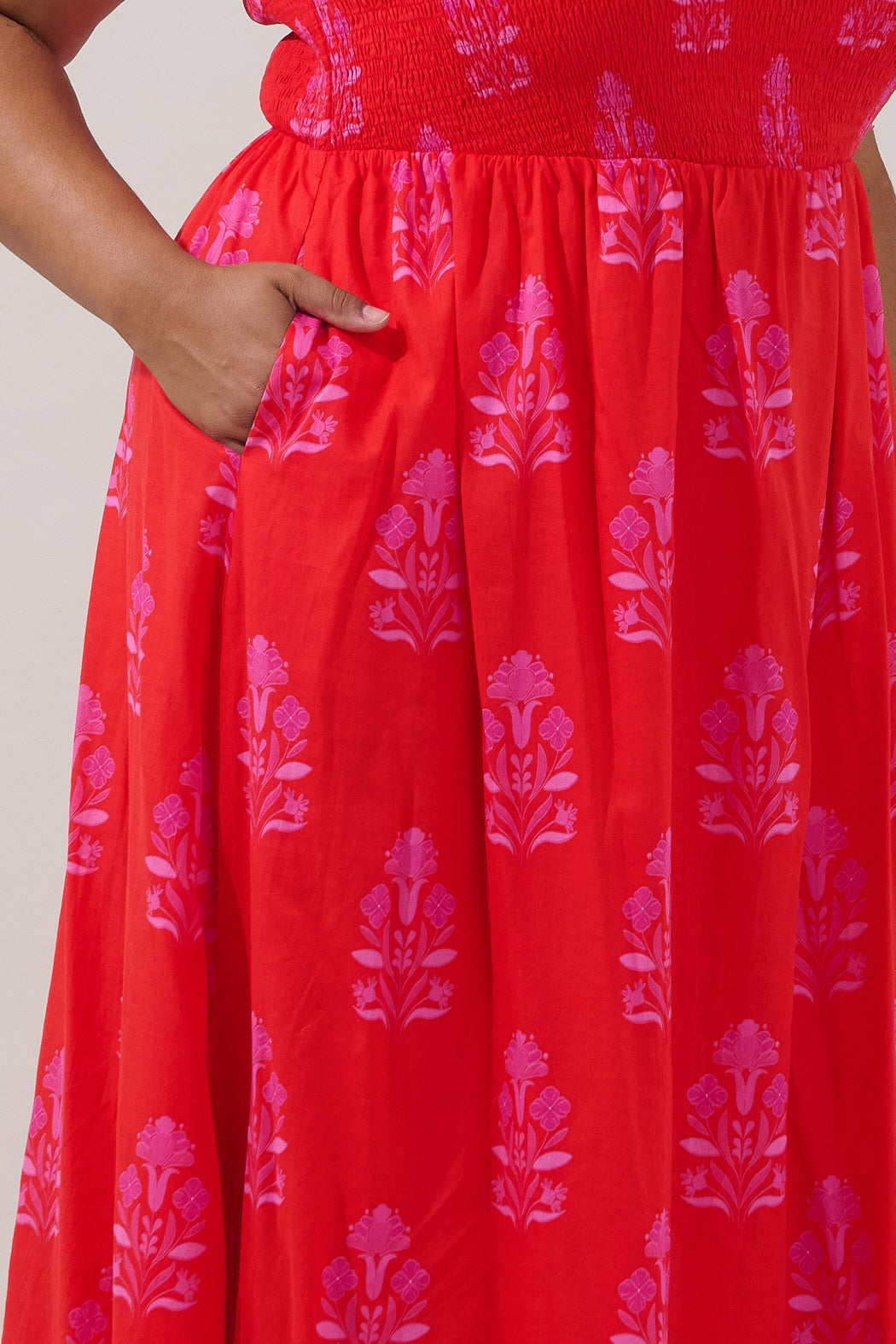 Cecil Smocked Sleeveless Midi Dress Artisan Curve