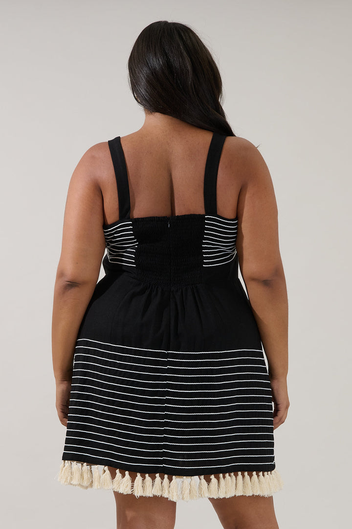 Dariela Tassel Mini Dress Curve