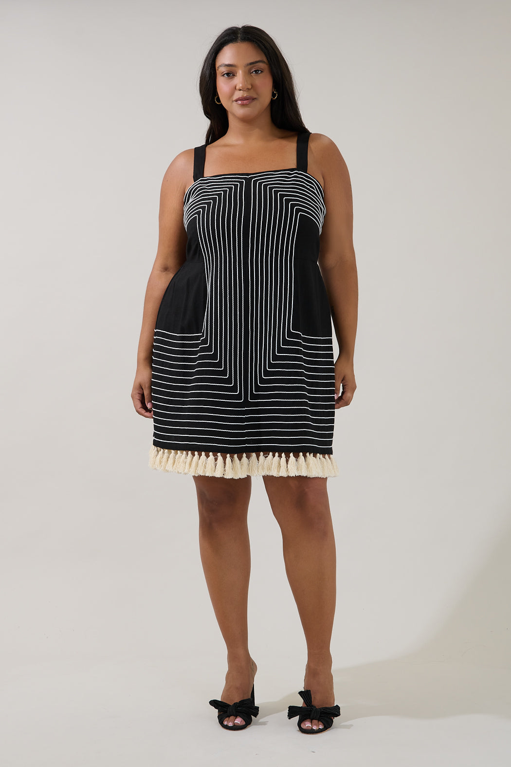 Dariela Tassel Mini Dress Curve