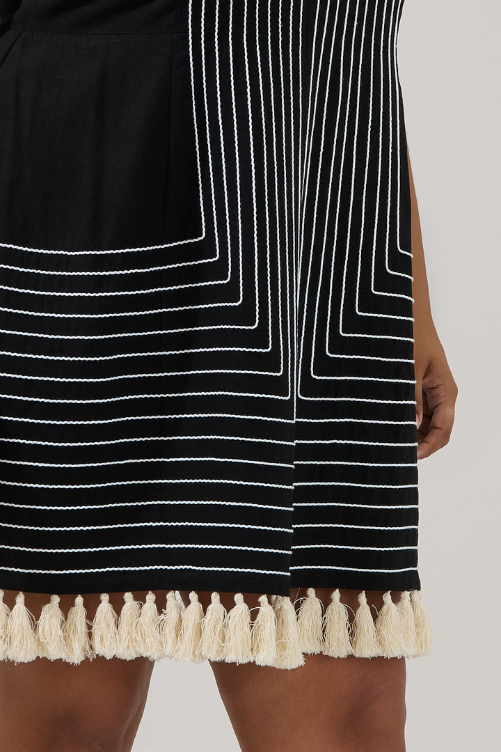 Dariela Tassel Mini Dress Curve