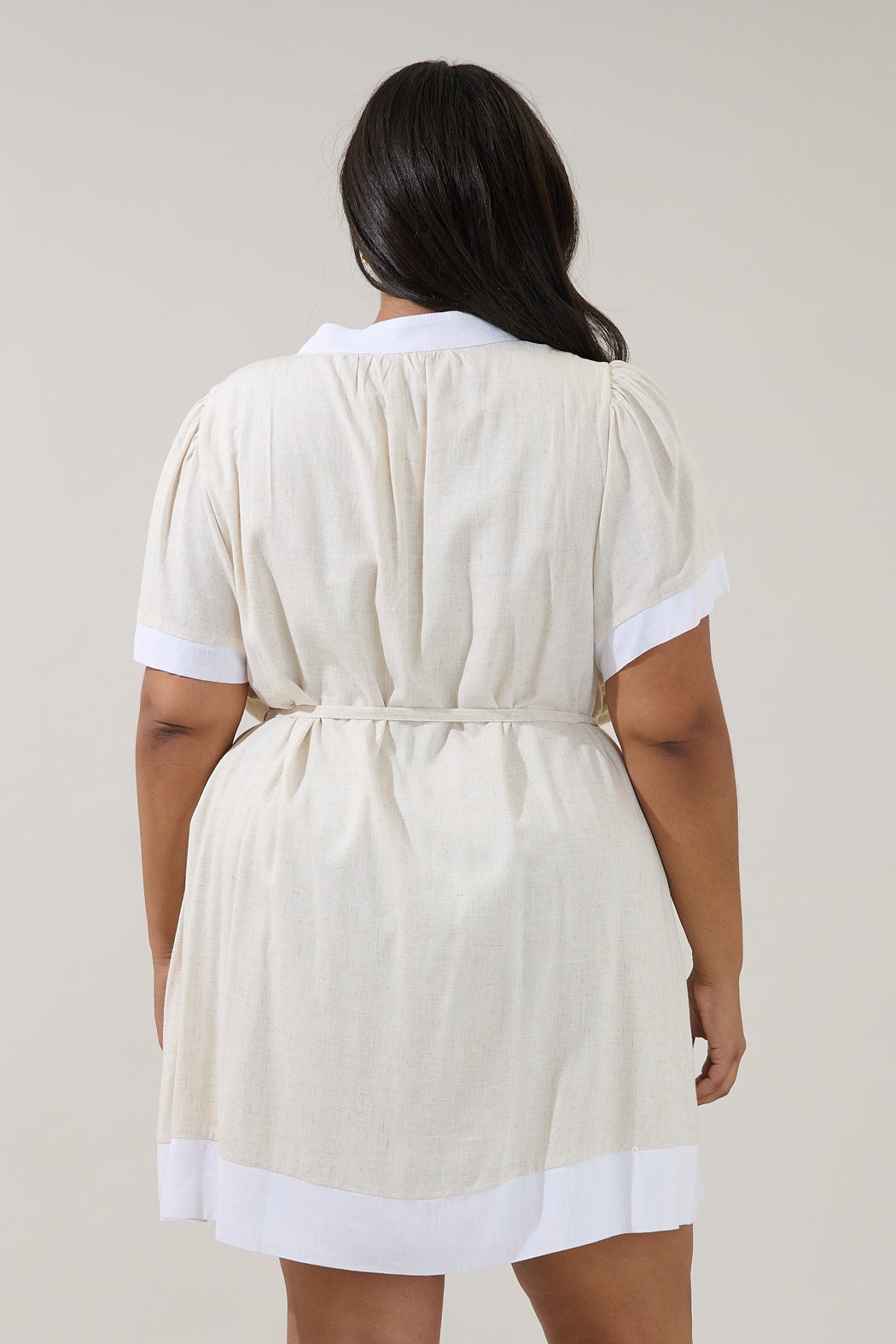 Patras Contrast Mini Dress Curve