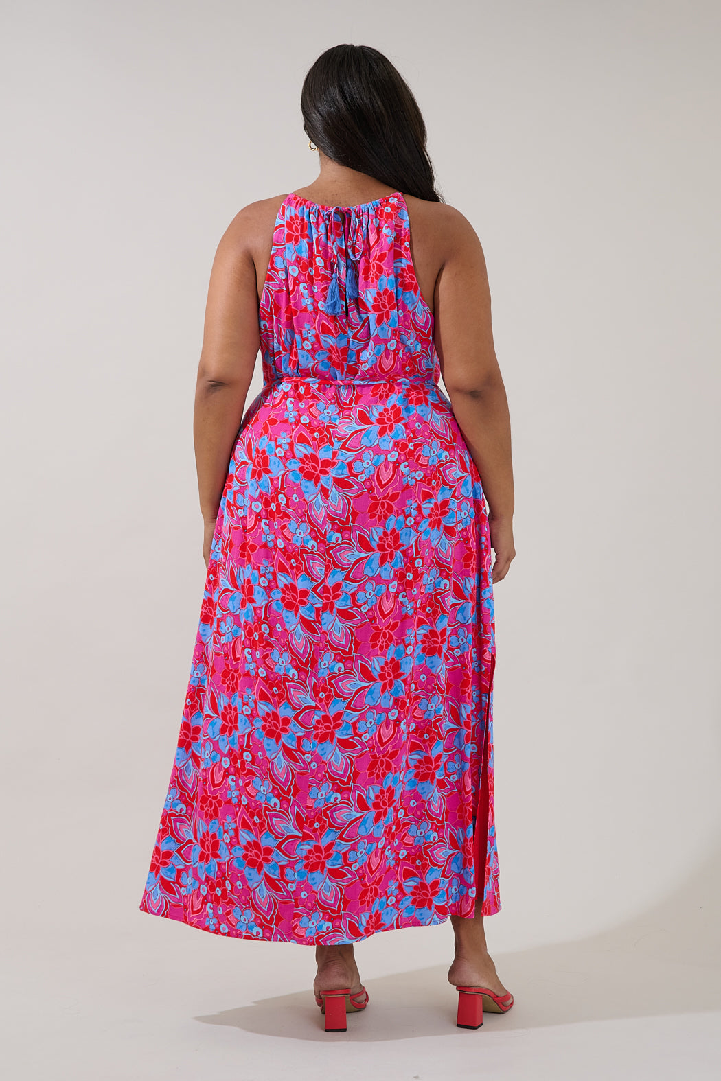 Verone Sleeveless Maxi Dress Floral Curve