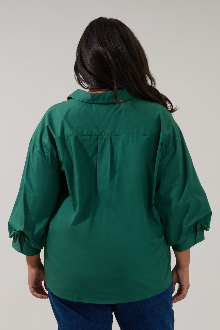 Chalet Button Down Top Curve