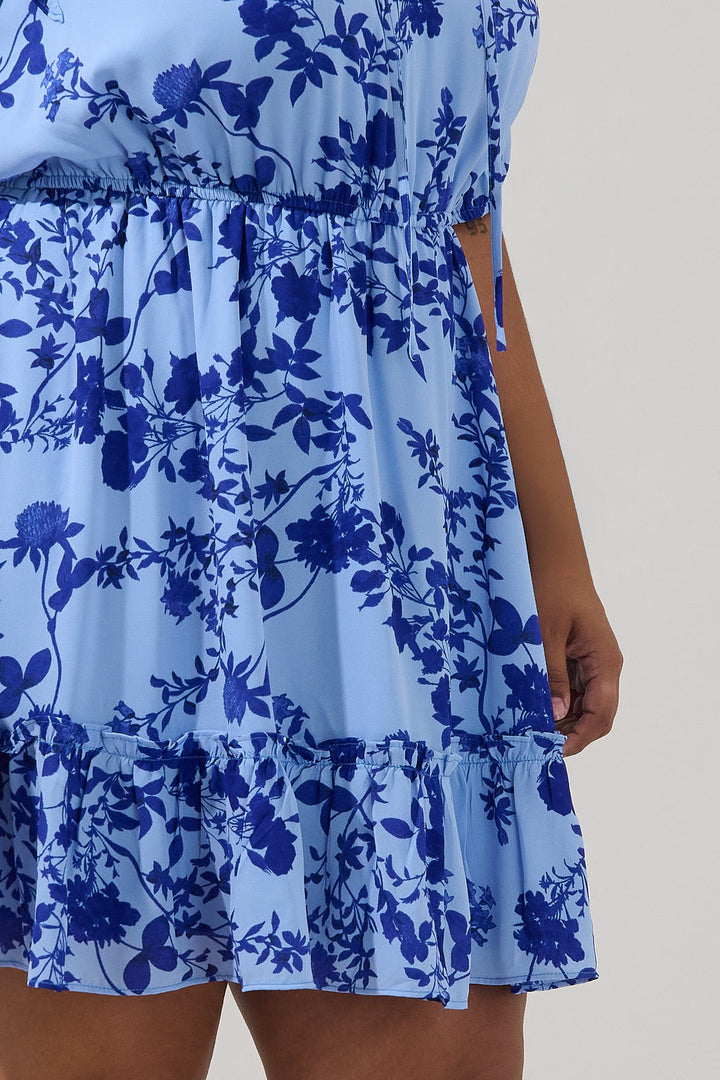 Karisa Ruffle Mini Dress Floral Curve