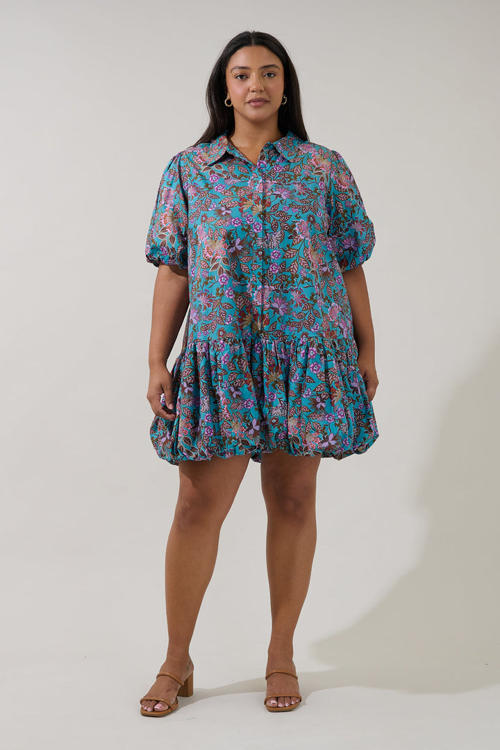Stacci Bubble Mini Dress Berlin Floral Curve
