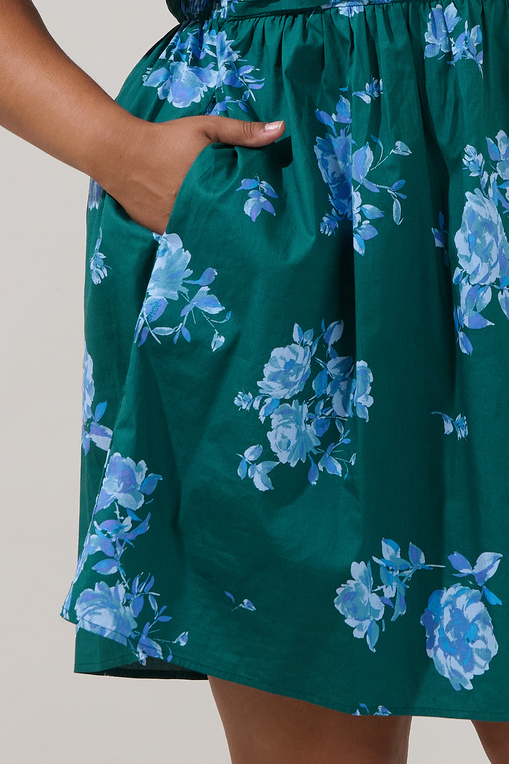 Pleated Mini Dress Denise Floral Curve