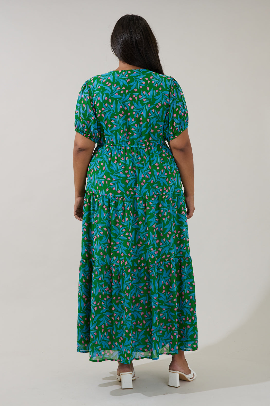 Tiered Maxi Dress Divina Floral Curve