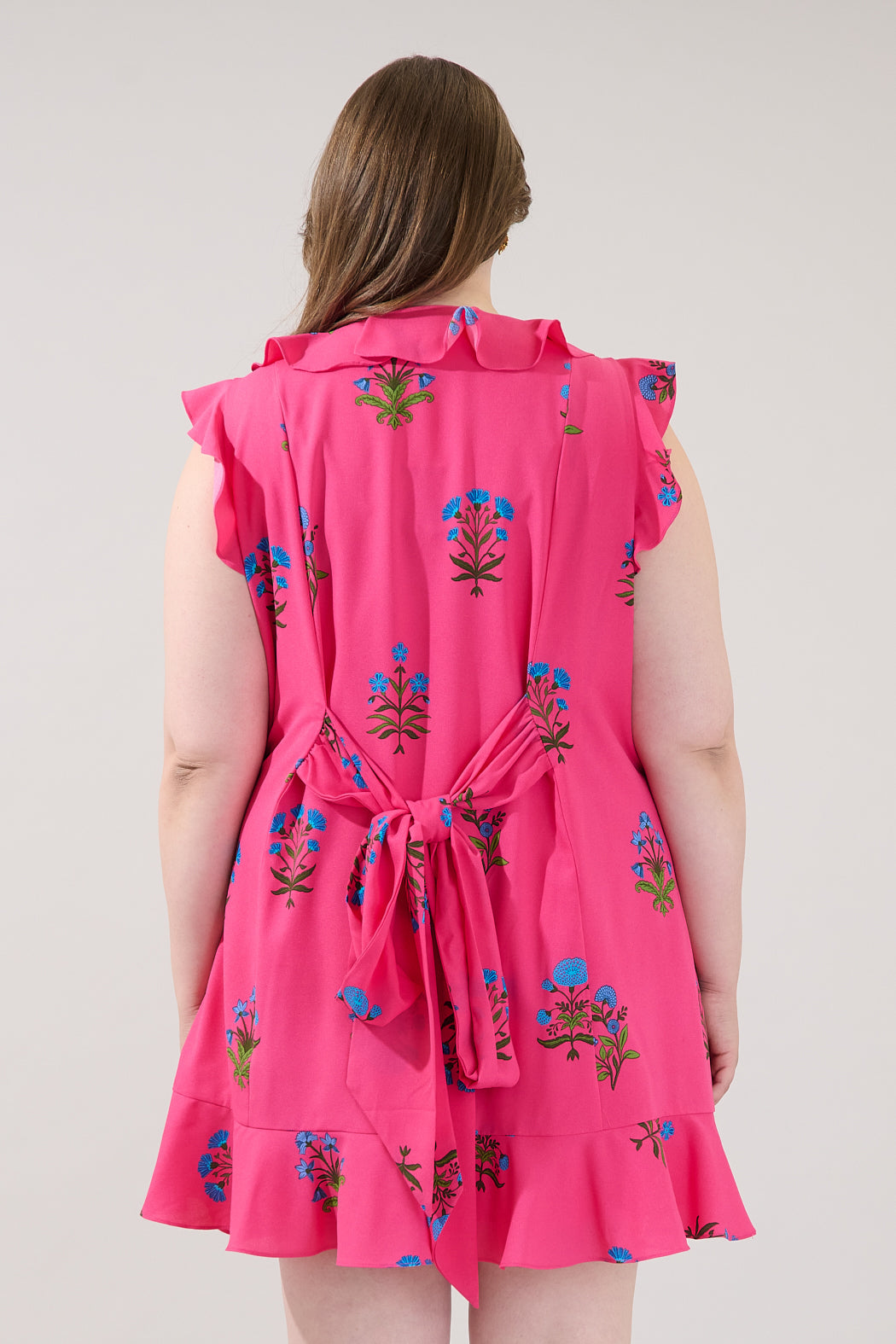 Radiant Ruffle Wrap Dress Genora Floral Curve