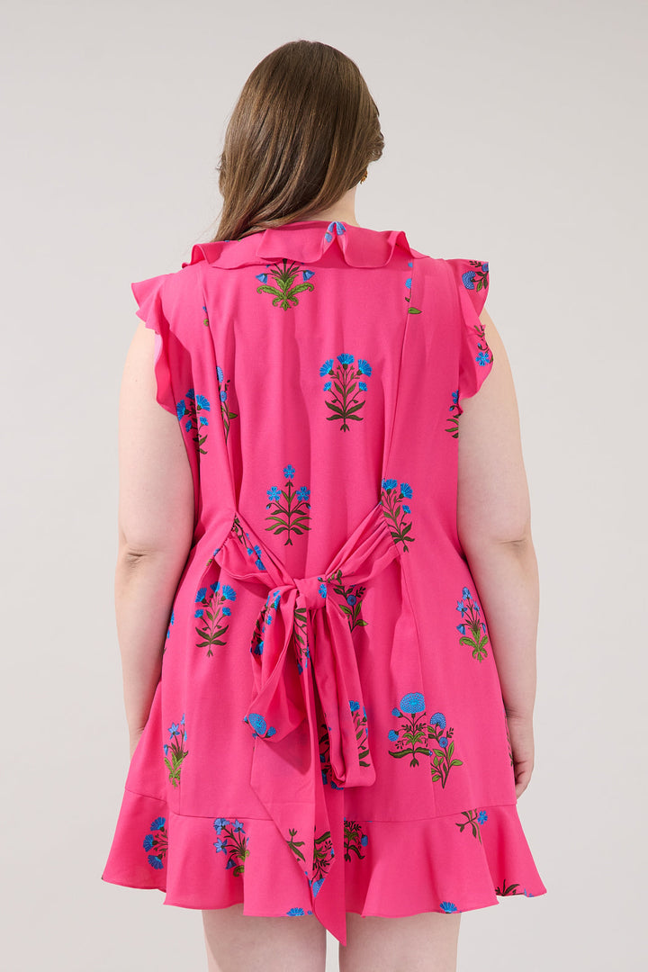 Radiant Ruffle Wrap Dress Genora Floral Curve