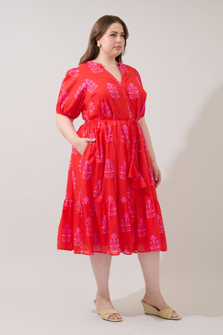 Beth Button Down Midi Dress Artisan Curve