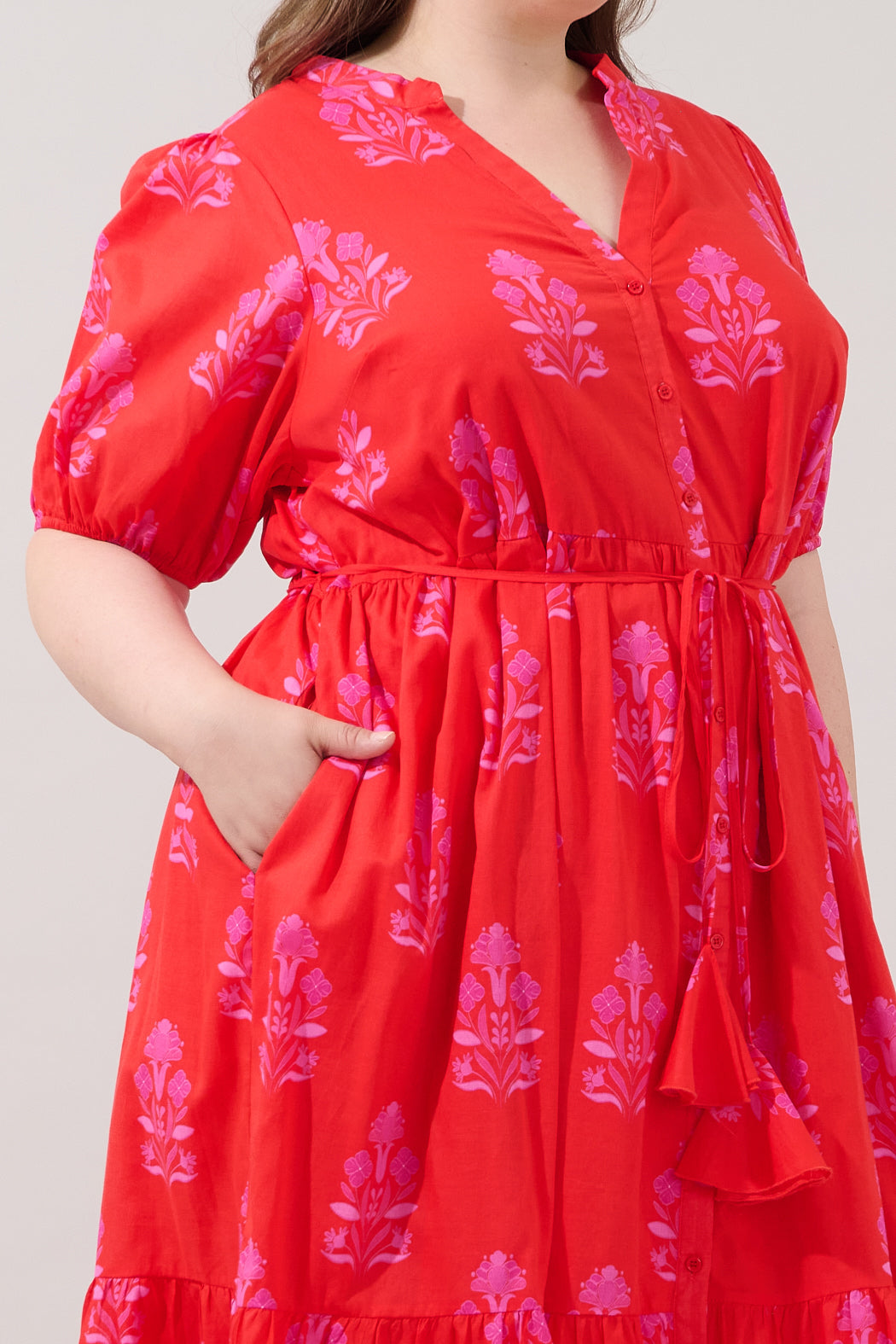 Beth Button Down Midi Dress Artisan Curve