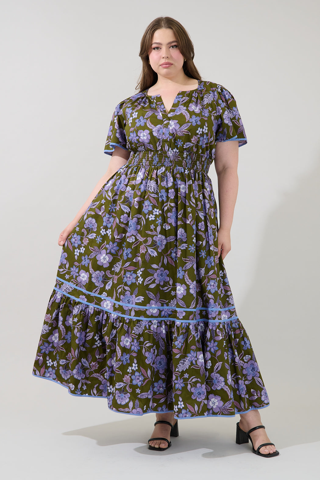 Ordy Smocked Midi Dress Reverie Curve