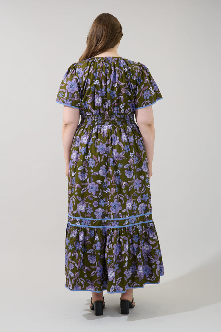 Ordy Smocked Midi Dress Reverie Curve