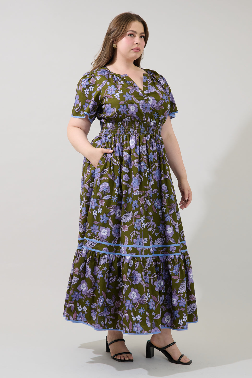 Ordy Smocked Midi Dress Reverie Curve