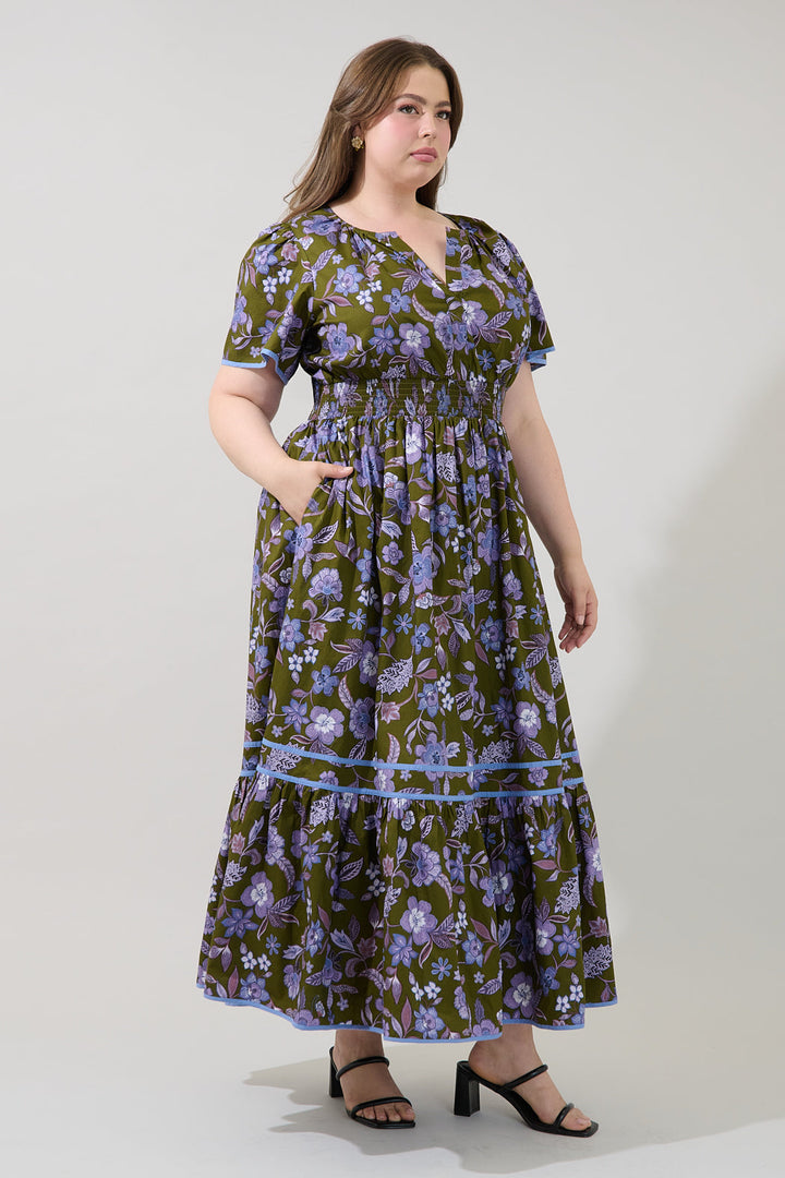 Ordy Smocked Midi Dress Reverie Curve