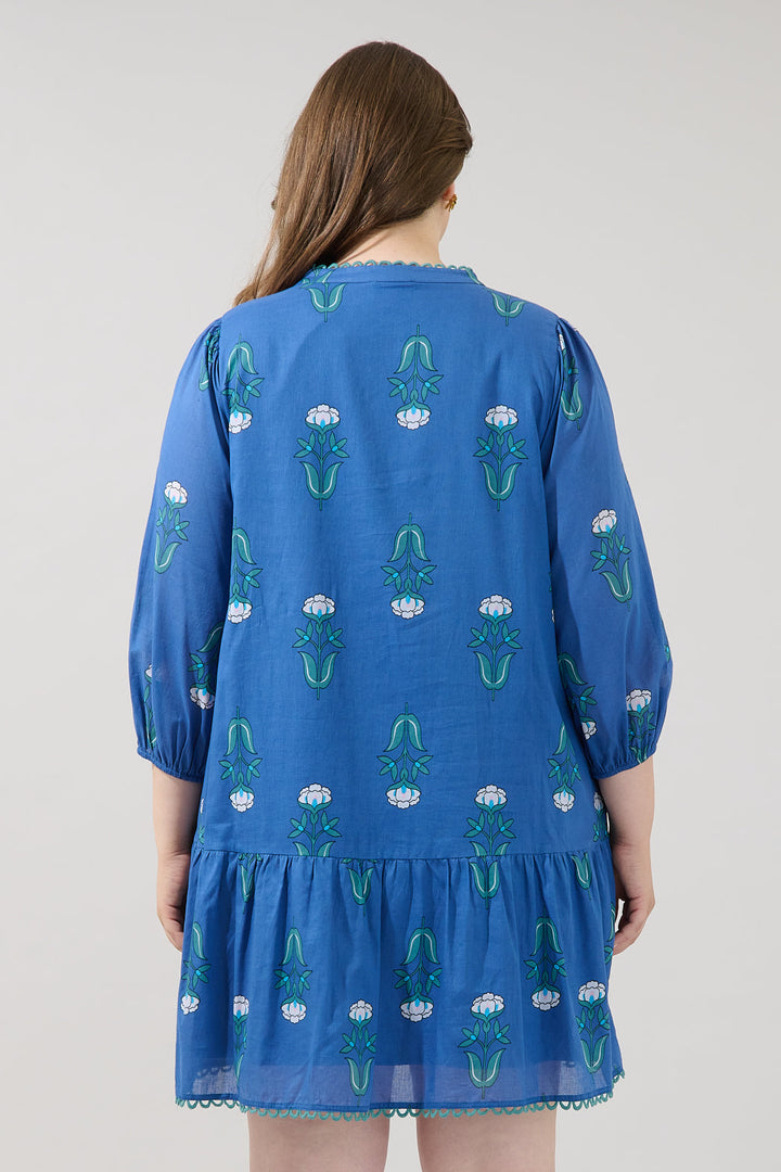 Yamila Ruffle Mini Dress Amena Floral Curve