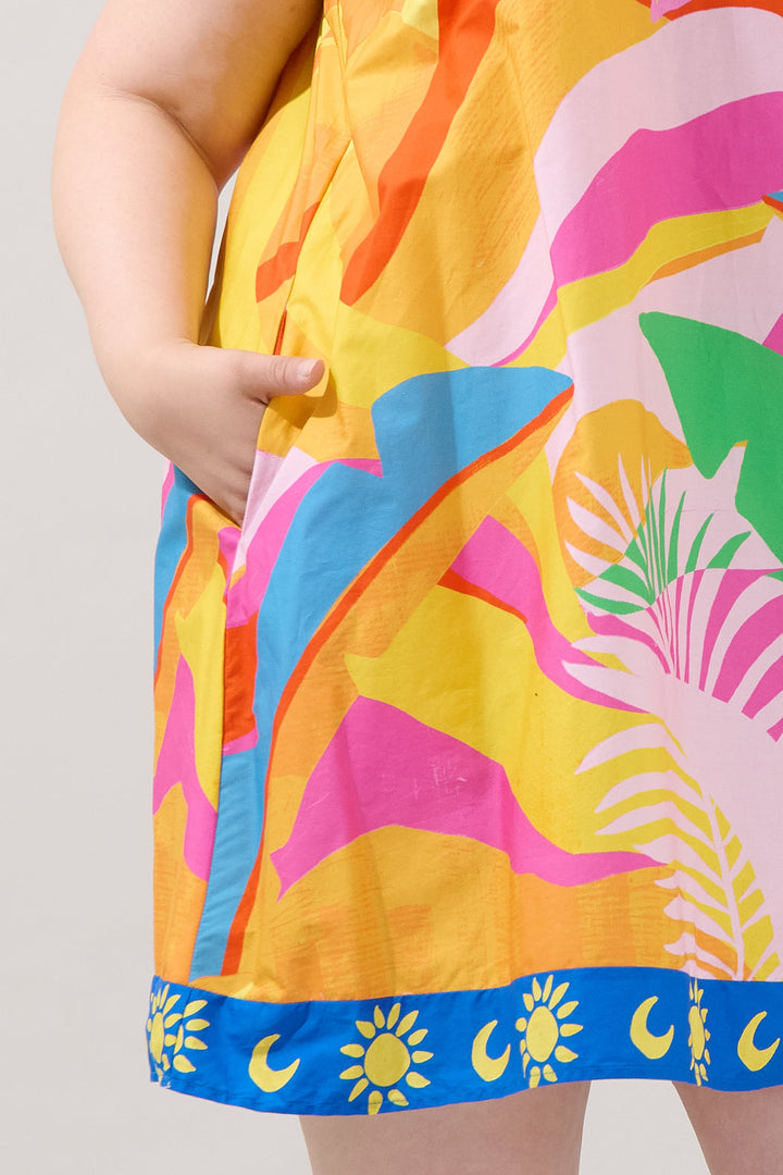 Genna Shift Mini Dress Tropical Curve