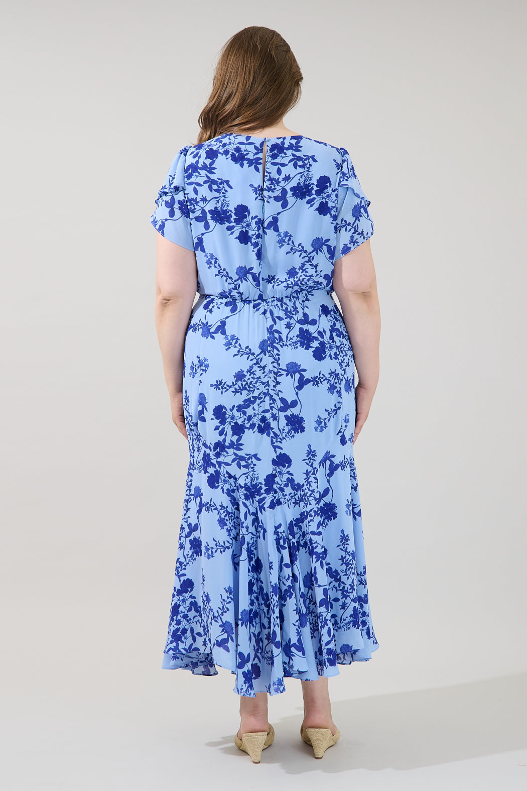 Judtih Flare Midi Dress Floral Curve