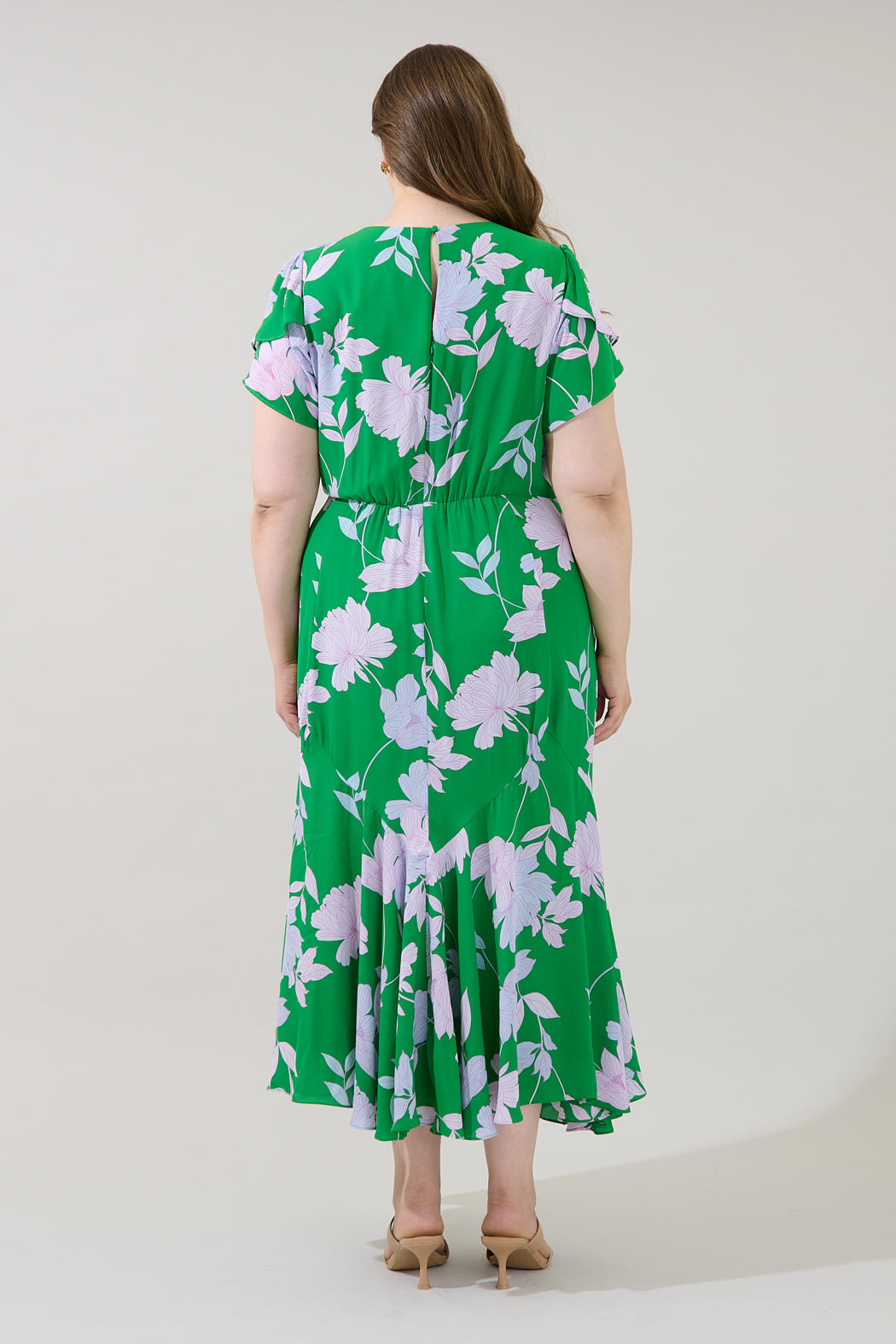 Judtih Flare Midi Dress Merla Floral Curve