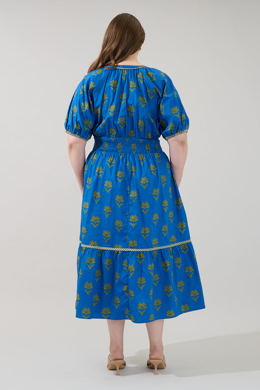 Jara Puff Sleeve Midi Dress Countryside Curve