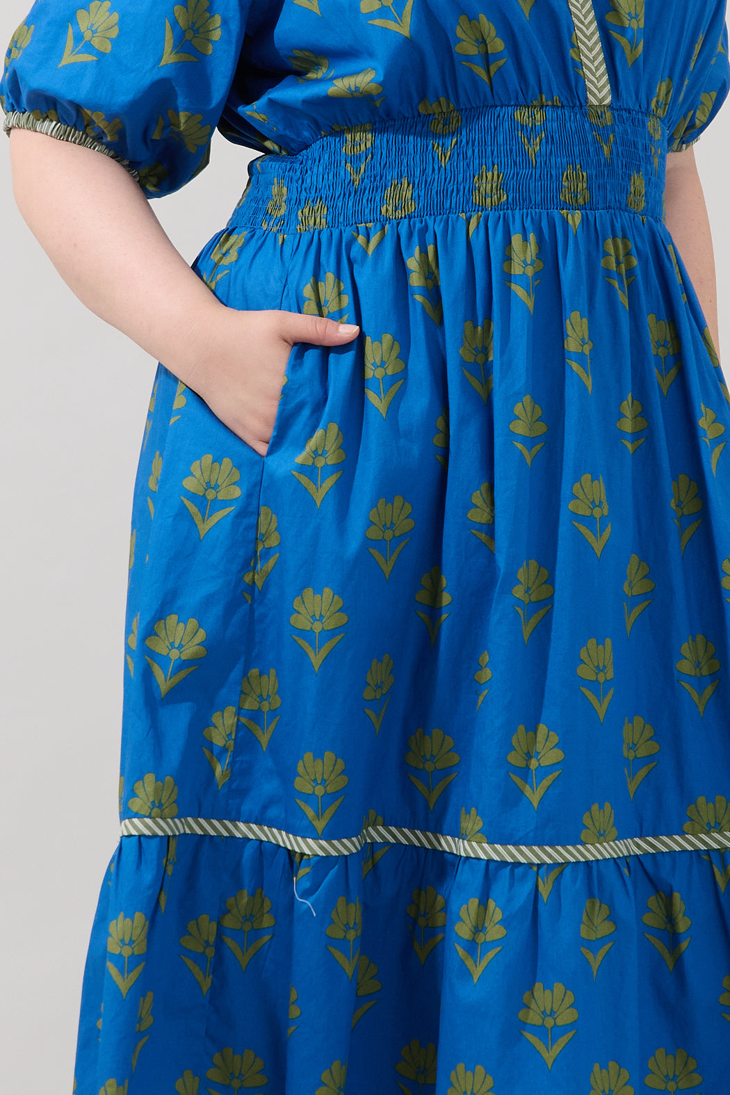 Jara Puff Sleeve Midi Dress Countryside Curve