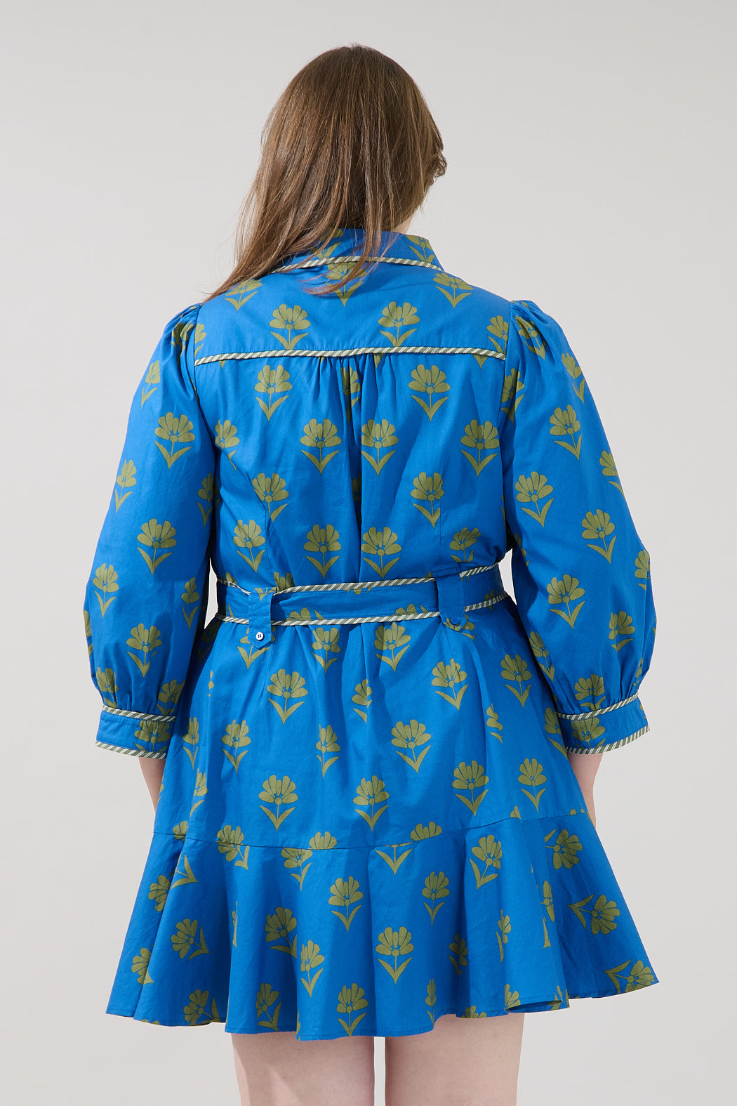 Harrah Button Down Mini Dress Countryside Curve