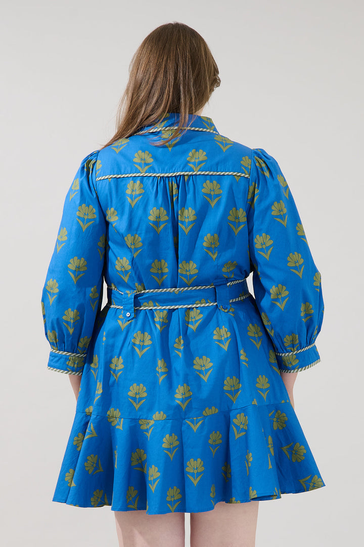 Harrah Button Down Mini Dress Countryside Curve