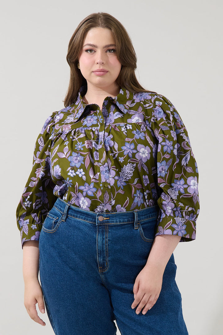 Fae Button Down Top Reverie Curve