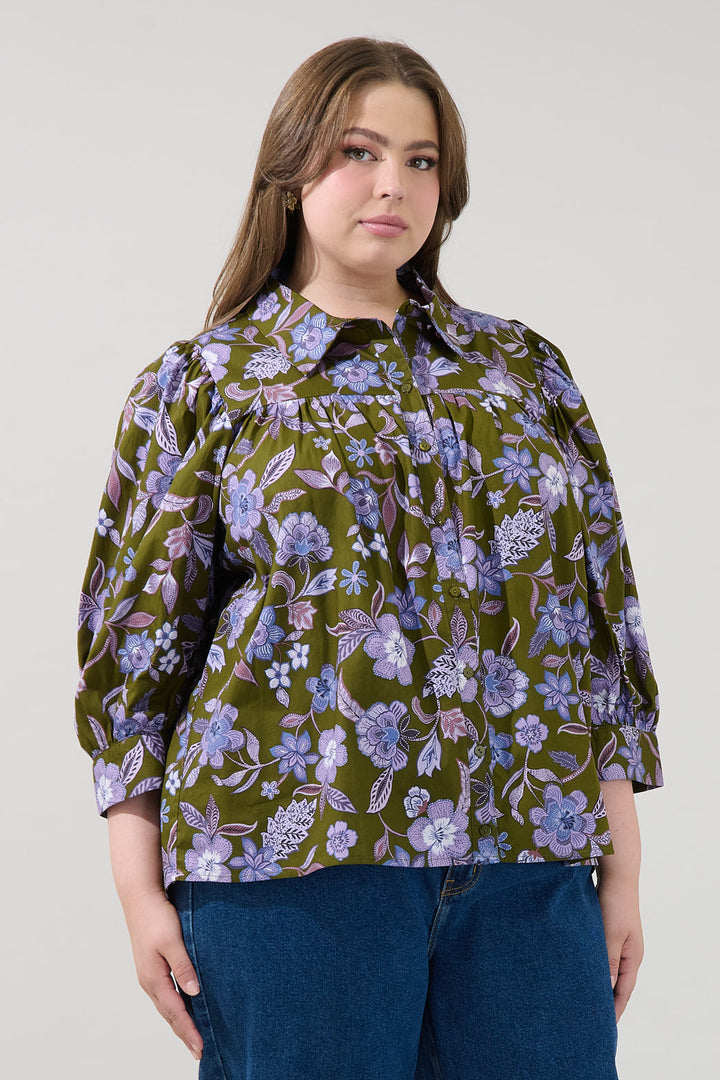 Fae Button Down Top Reverie Curve