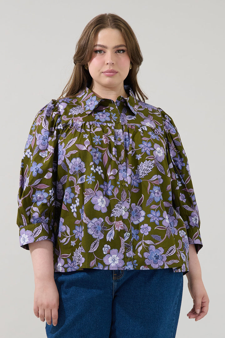 Fae Button Down Top Reverie Curve