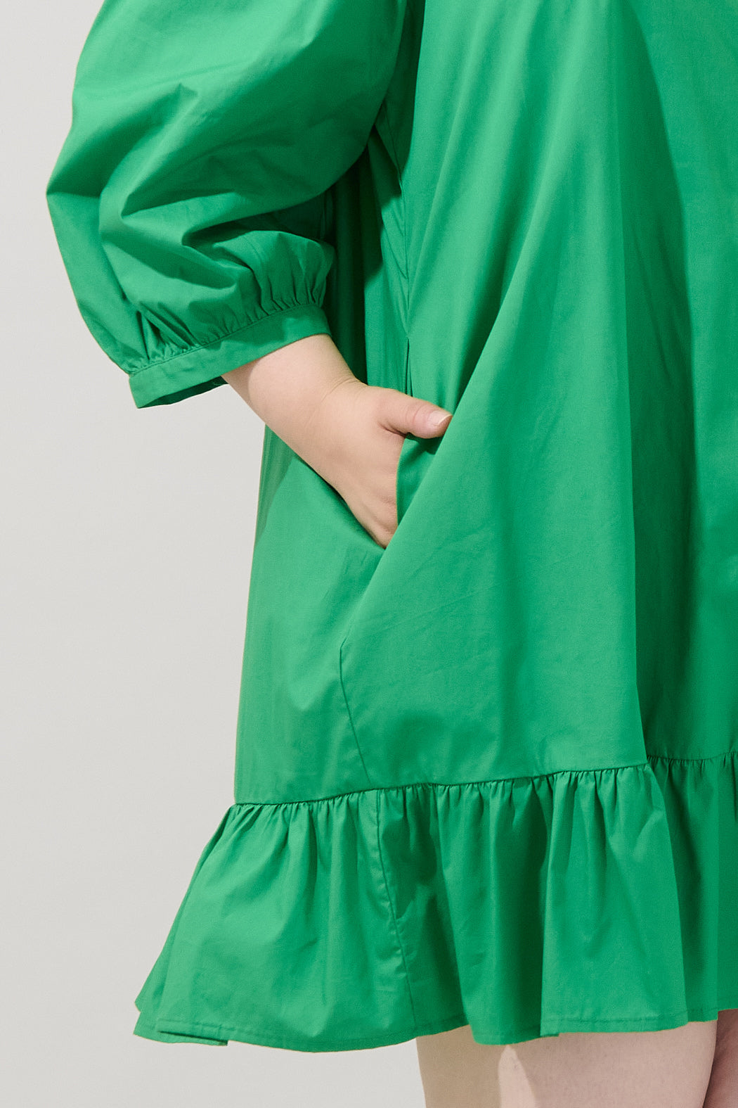Maude Button Down Long Sleeve Shift Dress Curve