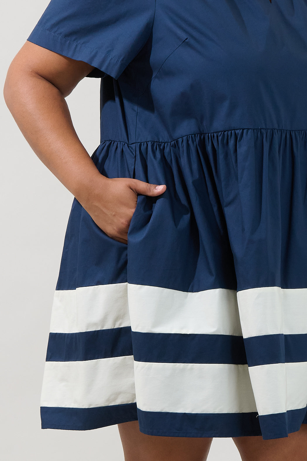 Lidia Color Block Mini Dress Curve