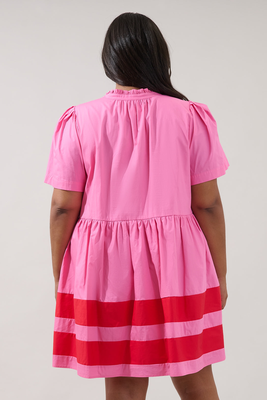 Lidia Color Block Mini Dress Curve
