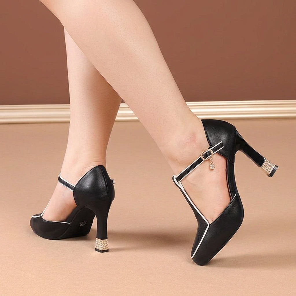 Monroe  T-Bar Jewel Pumps