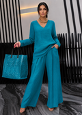 Pia - Women Cotton V-neck Co-Ord Set