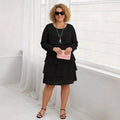 Anas | Elegant Comfort Ruffle Dress Long Sleeve