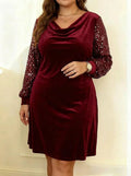 Juna | Velvet Sparkle Sleeve Dress