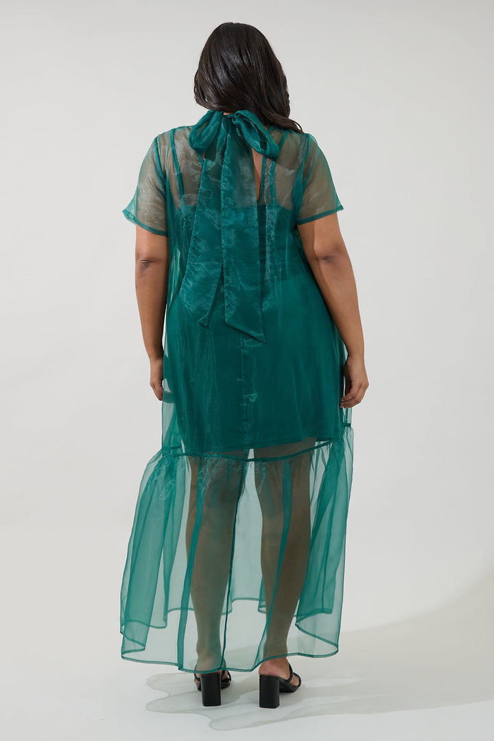 Dime Organza Long Cami Dress Curve