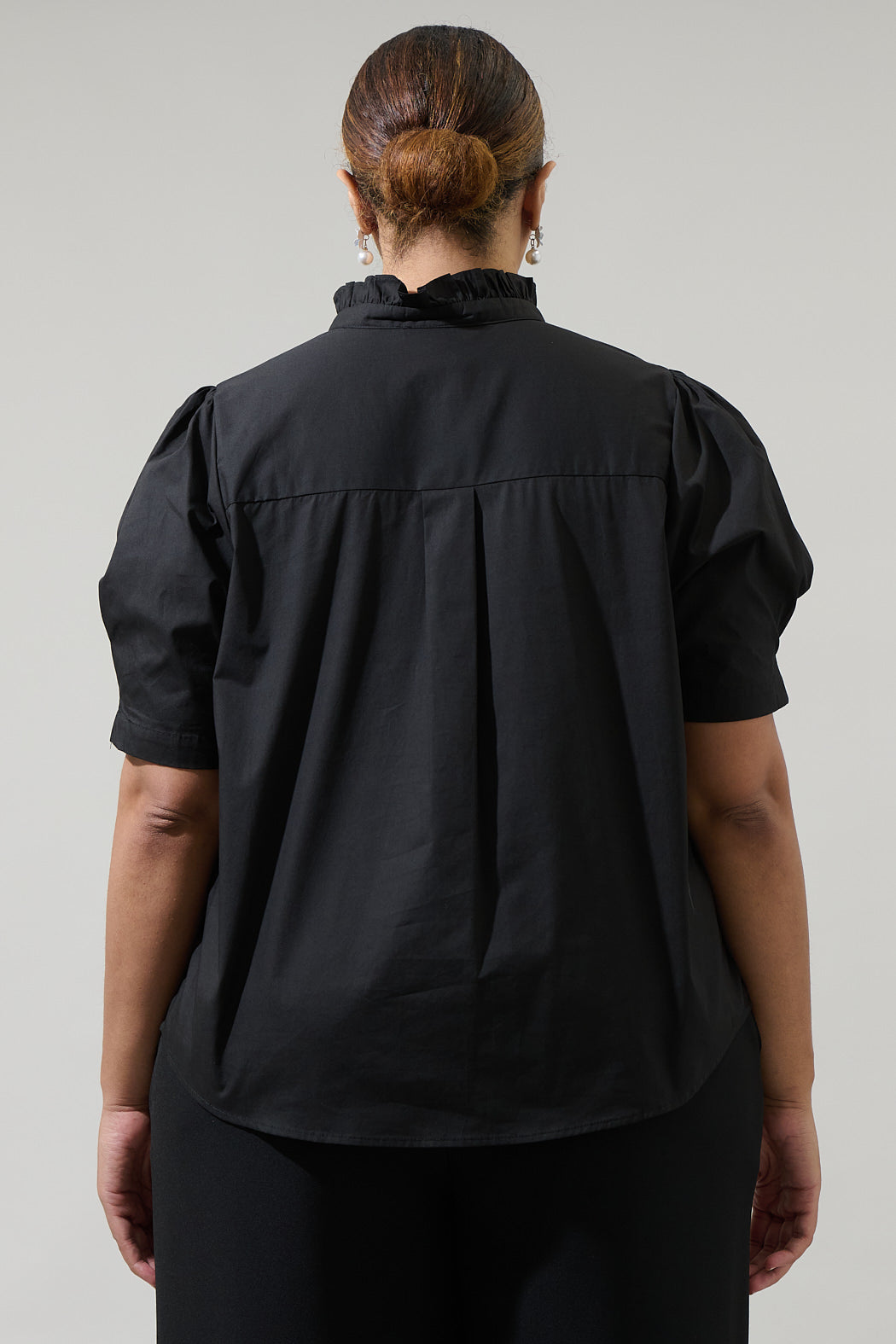 Finley Ruffle Button Down Top Curve
