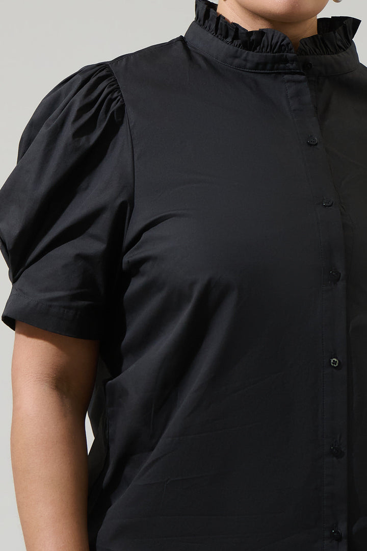 Finley Ruffle Button Down Top Curve