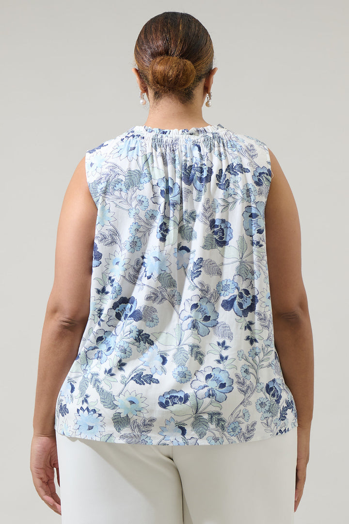 Wrenley Garden Floral True Smocked Blouse Curve