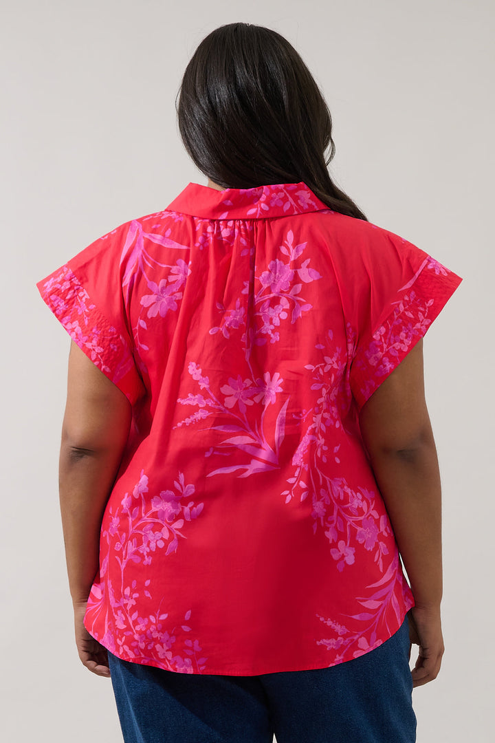 Ellis Button Down Top Primrose Curve