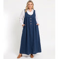 Sasha | Vintage Washed Soft Cotton Feel Denim Maxi Dress