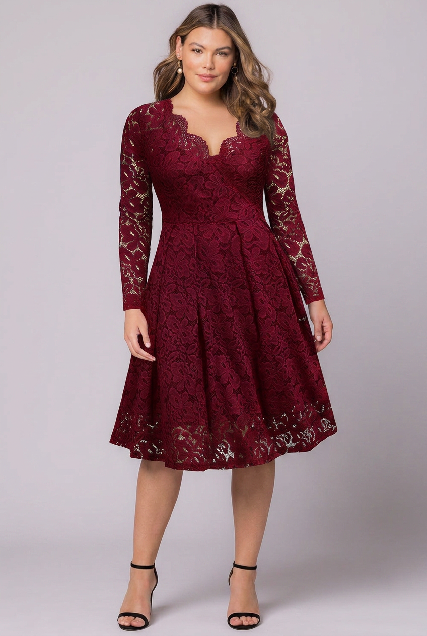 Sophia Floral Lace Cocktail Dress