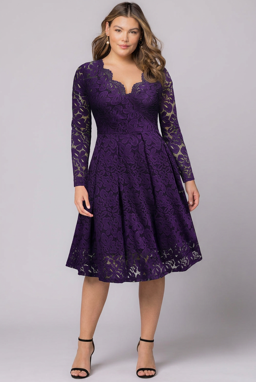 Sophia Floral Lace Cocktail Dress