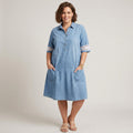 Aisha | Figure Flattering Denim Dress