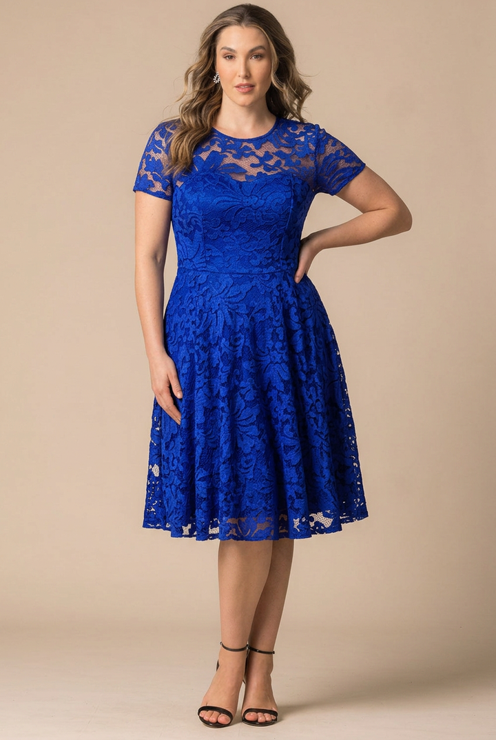 Starry Sequined Lace Cocktail Dress - Sale!